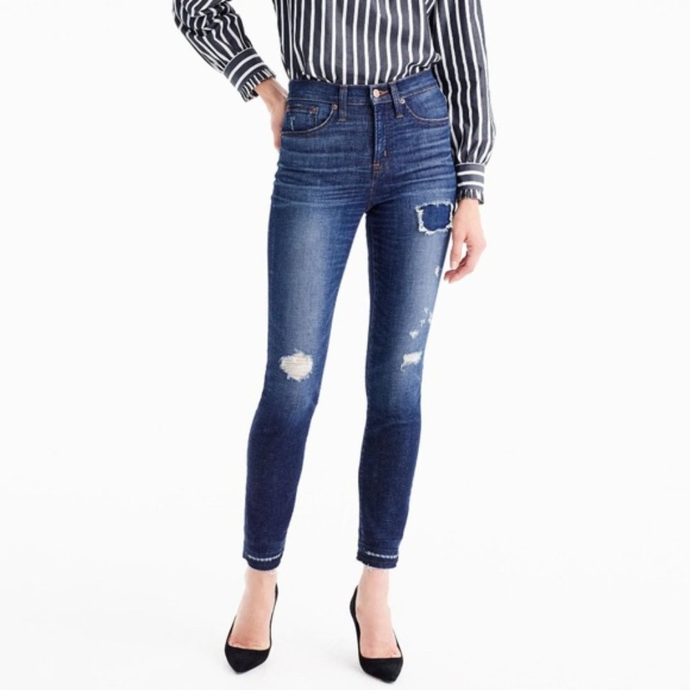 J.Crew 9" High-rise Toothpick Jean in Lassiter